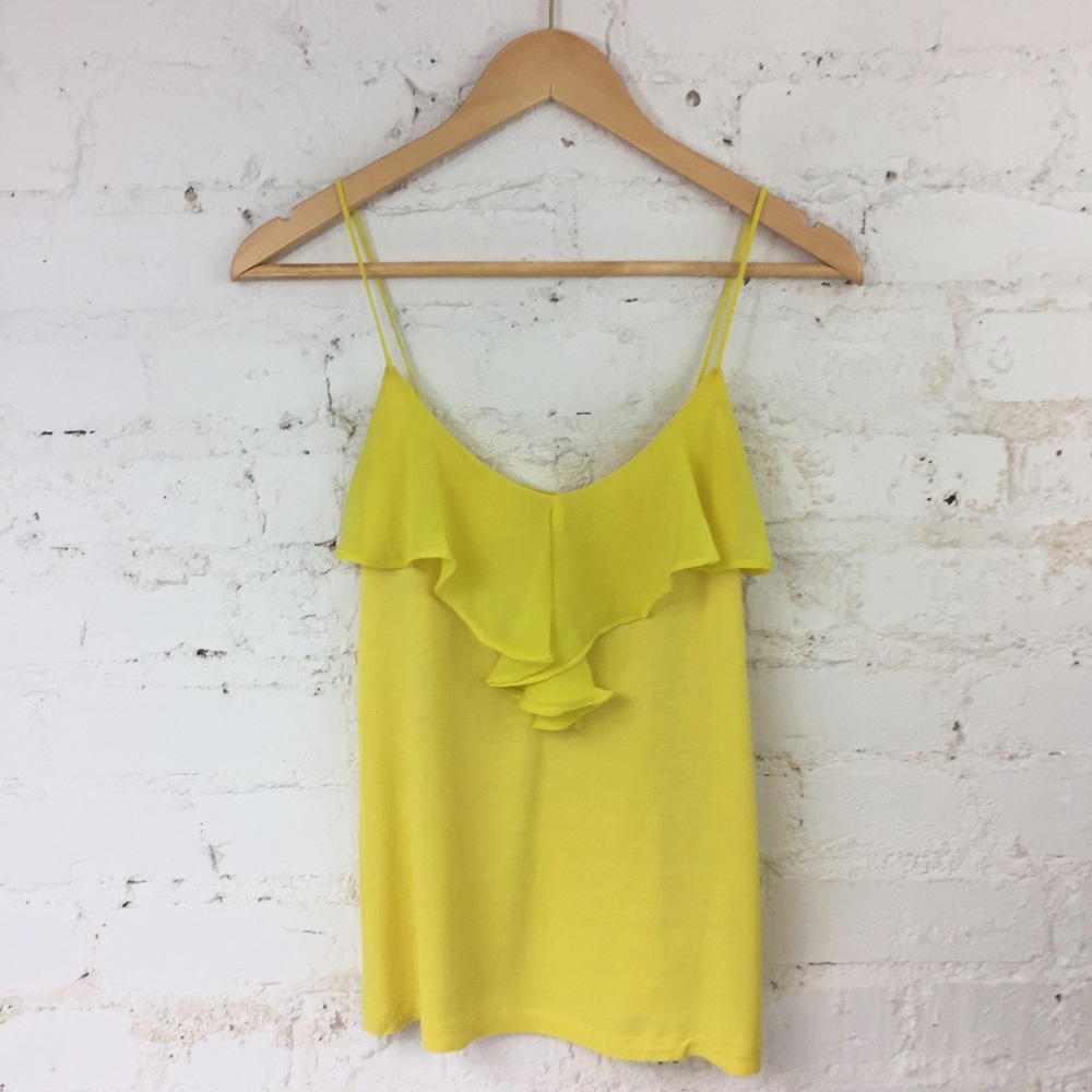 H&M Yellow Ruffle Front Cami - Picture 2 of 5